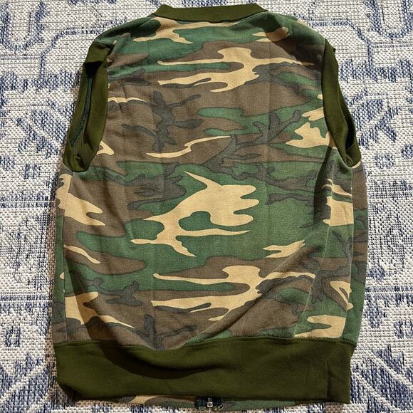 VTG 90's Camo Zipup Jacket Vest Style Thermal Lined SZ Medium - Picture 3 of 5